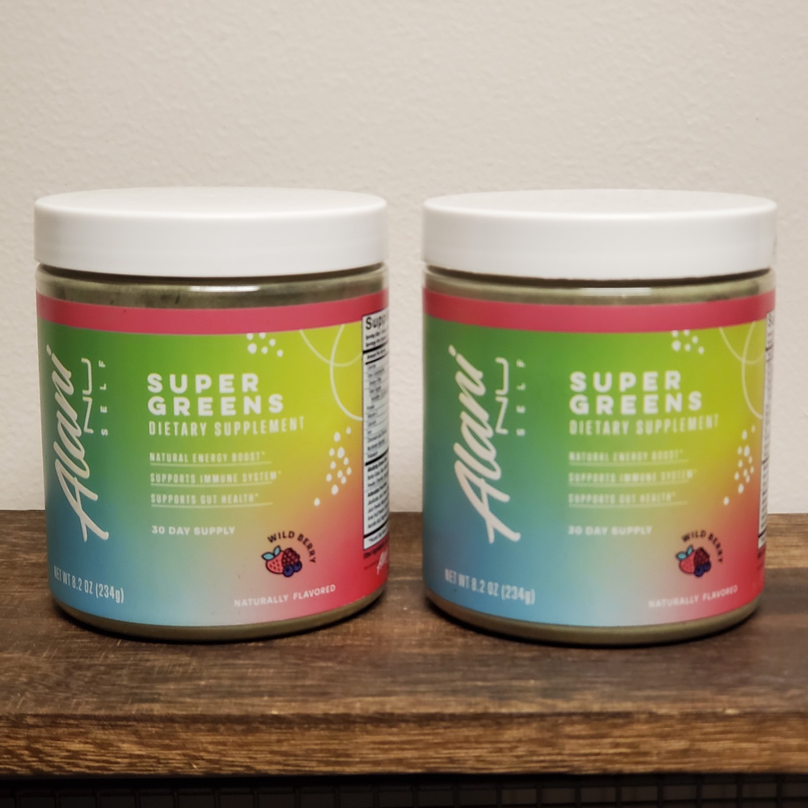 2x Alani Nu Super Greens Energy Antioxidant Superfoods Blend Powder Wild Berry