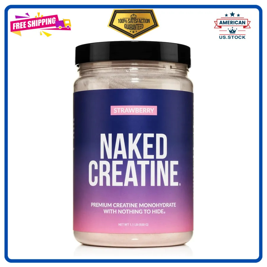Naked Nutrition Pure Micronized Creatine Monohydrate Powder 500g 100 Servings
