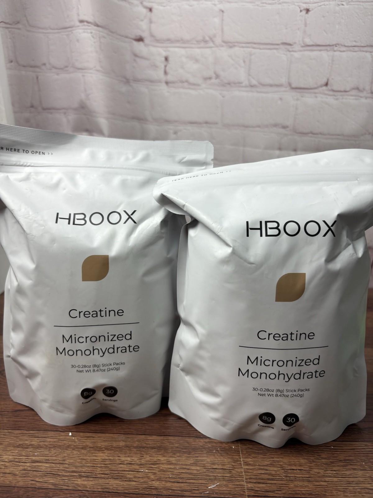 2 PACK LOT HBOOX ProMix Creatine Monohydrate Powder STICKS Unflavored Exp 10/27