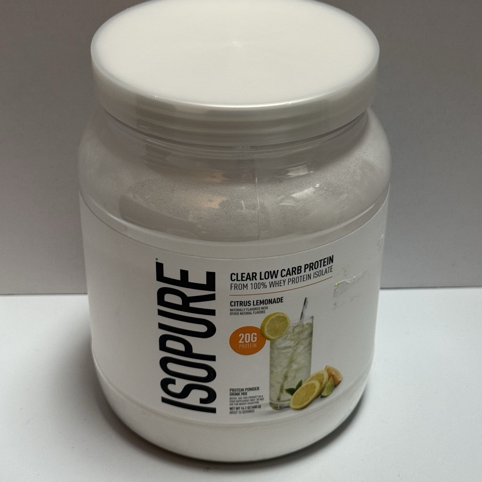 Isopure Clear Low Carb Protein Powder Citrus Lemonade 14.1oz NEW SEALED EXP 5/27