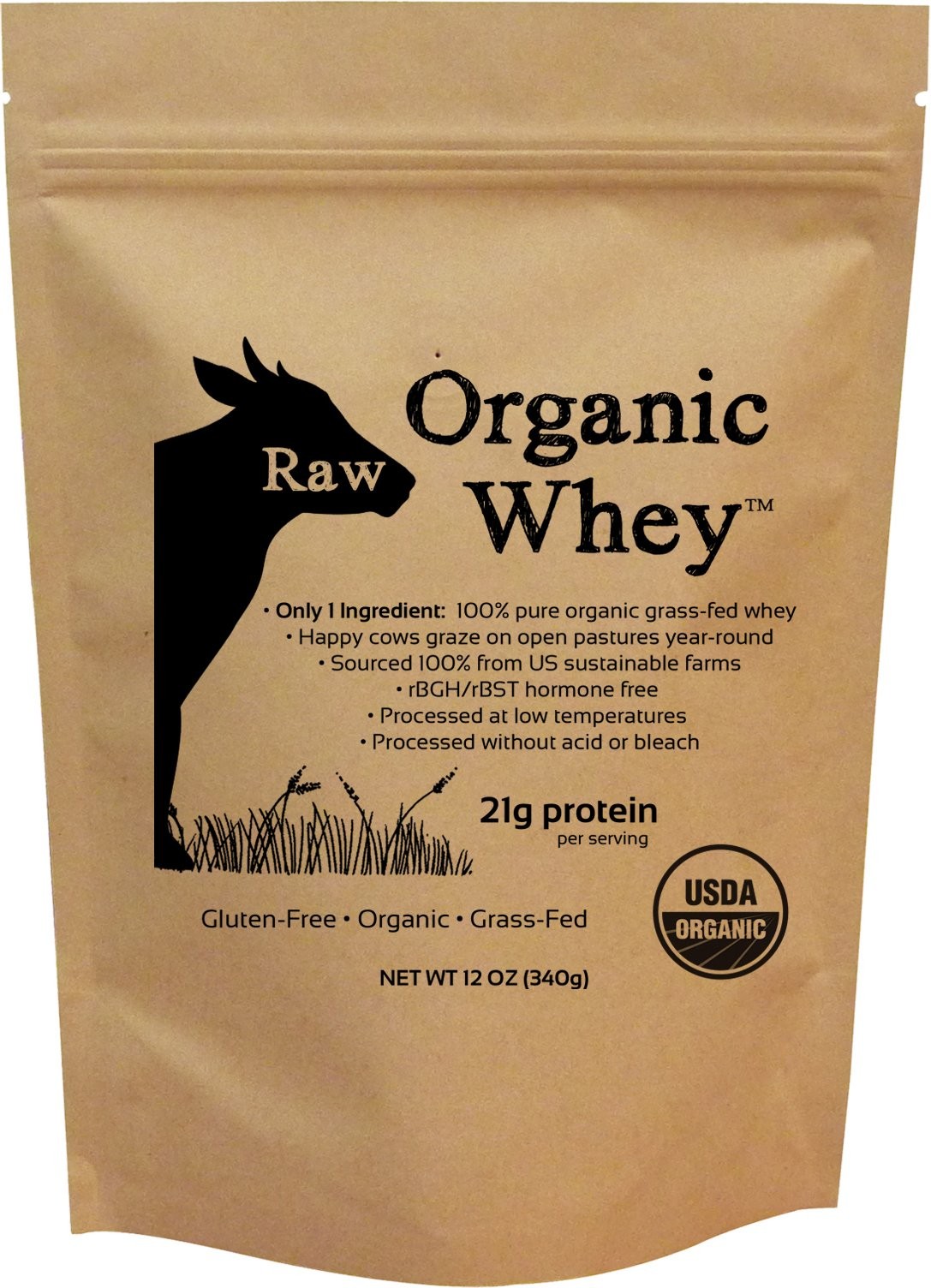 Protein Powder, Grass Fed, Happy Healthy Cows, Undenatured, Hormone Free, Non…
