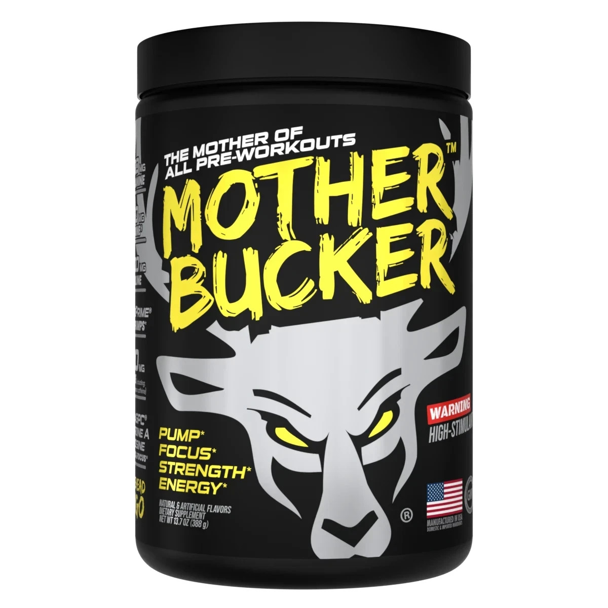 BUCKED UP MOTHER BUCKER PRE-WORKOUT Pump Focus Energy MuscleHead Mango
