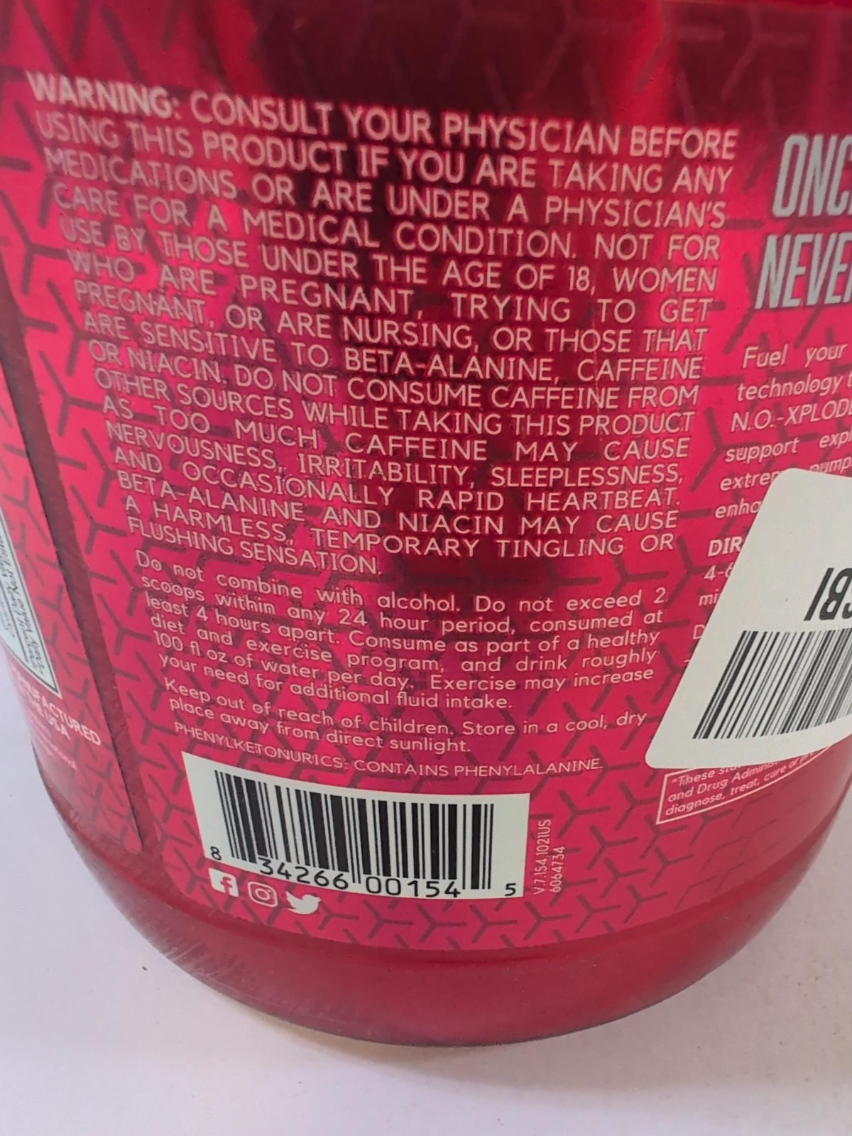*2026-8-20* BSN N.O.-XPLODE Pre Workout Blue Raz 60 Servings w/ Creatine & Beta
