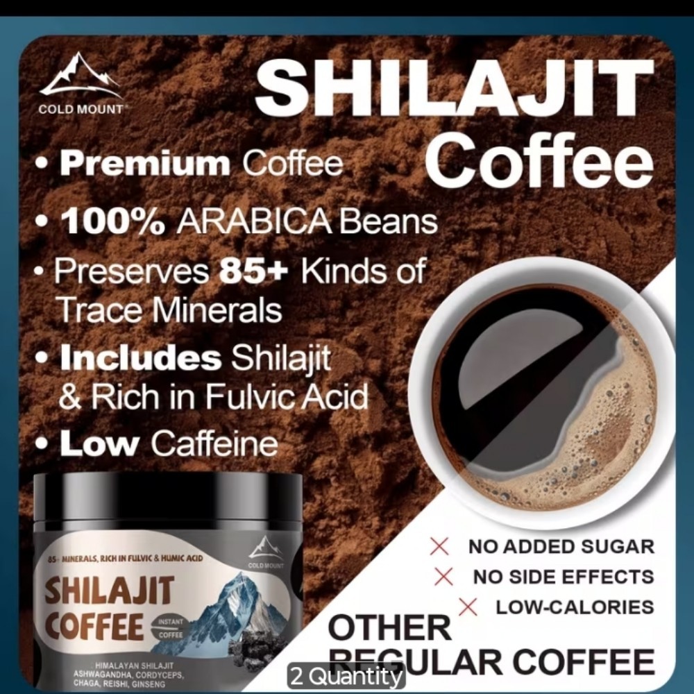Shilajit Instant Coffee Test booster 2 Pack Women Estrogen 2 Month Supply 💪