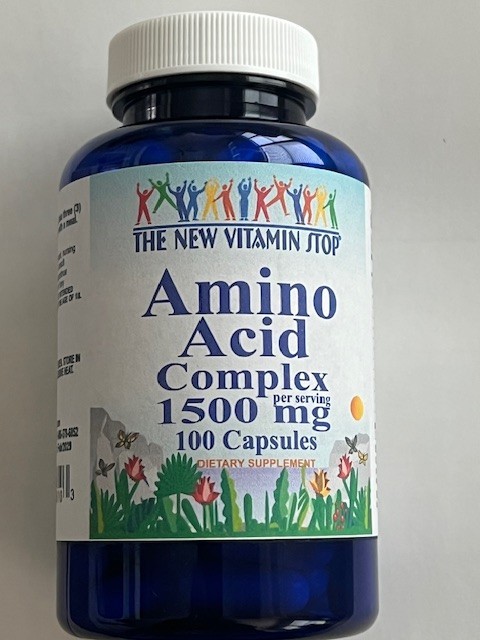 Amino Acid Complex 1500mg 13 ESSENTIAL AMINO ACIDS 100 Caps L-Glutathione 115mg