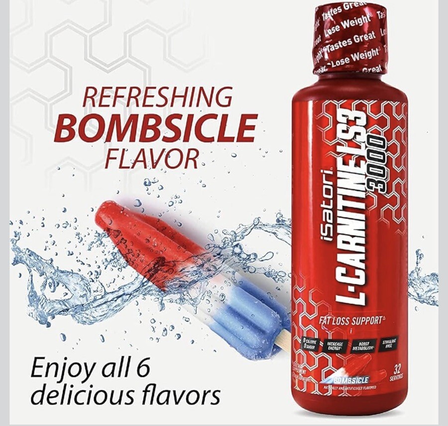 L-CARNITINE LS3 3000 Fat Loss-Metabolism Activator – Bombsicle (64 Sev) 2 Pack