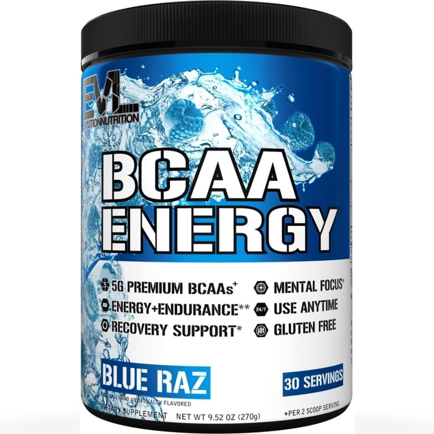 EVL BCAAs Amino Acids Powder – BCAA Energy Pre Workout Powder for Muscle Recover