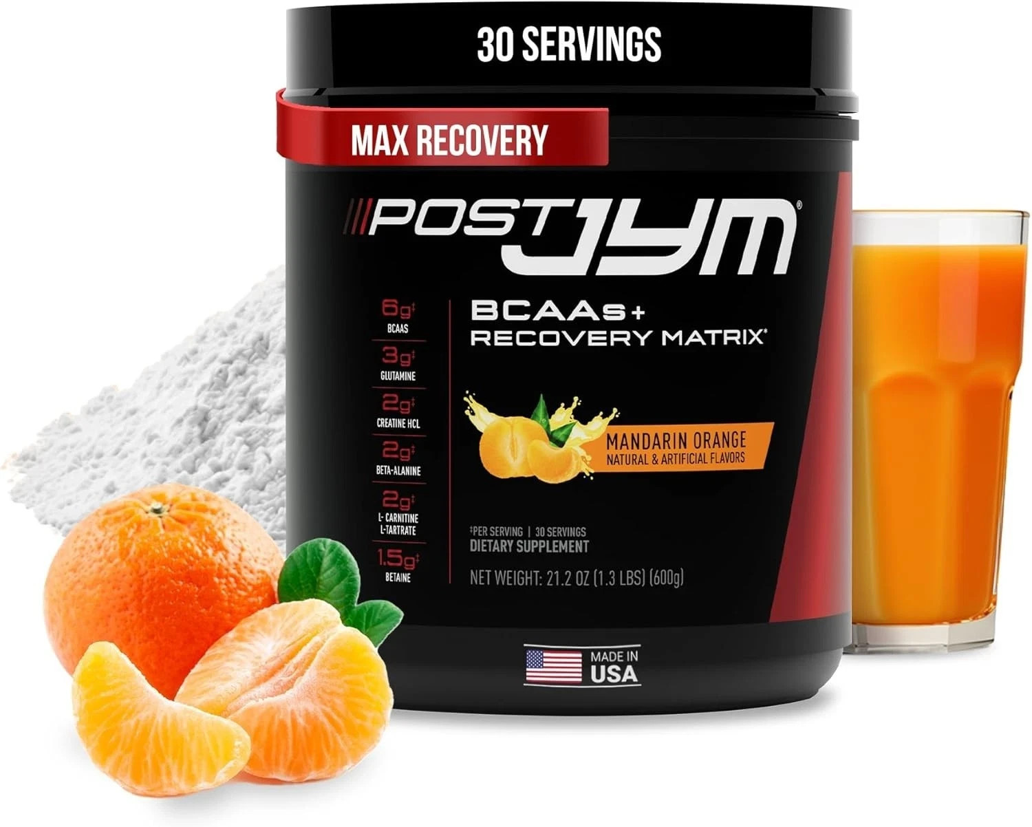 Post JYM Active Matrix Mandarin Orange Amino Recovery Powder Pure Creatine
