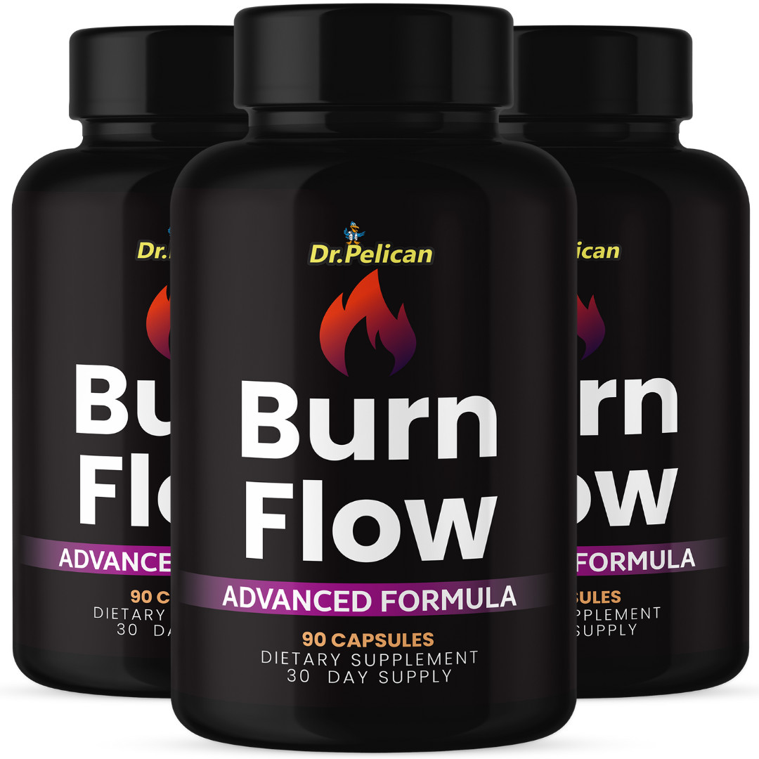 Burn Flow- Bodybuilding & Men’s Health Support- 3 Bottles- 270 Capsules