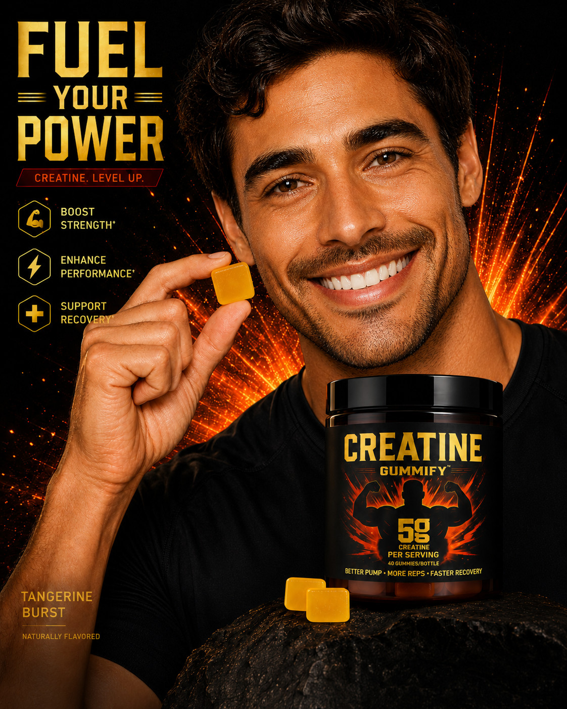 6 UNITS Creatine Gummies 5g creatine 40 gummies per bottle 2 month supply vegan