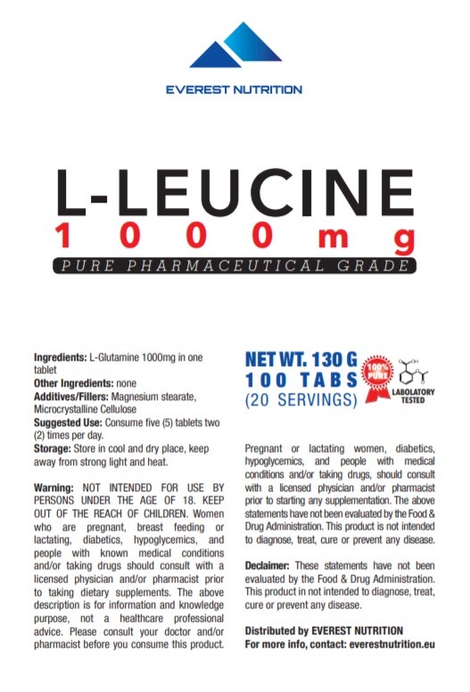 LEUCINE 1000mg TABLETS PURE PHARMACEUTICAL QUALITY ANTICATABOLIC ANABOLIC BCAA