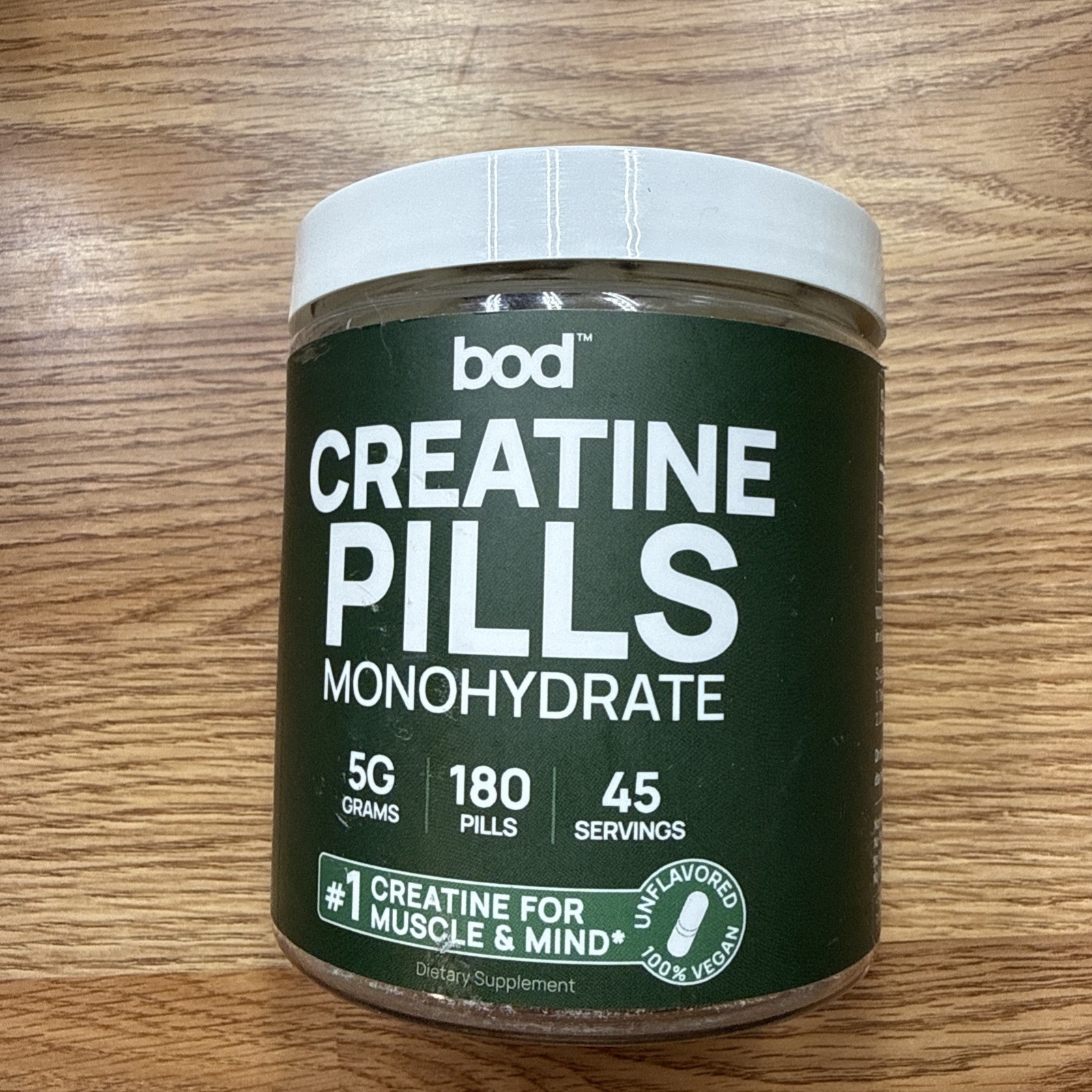 Creatine Monohydrate Pills – Muscle Builder, 180 Capsules, 45 Servings