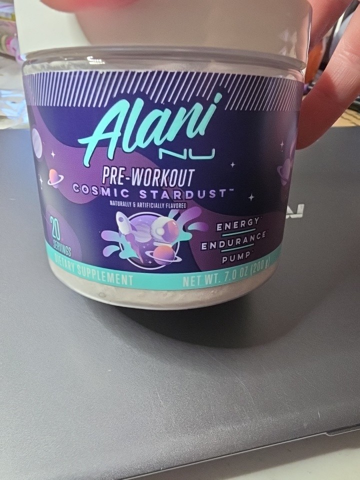 Alani Nu Pre-Workout Powder Cosmic Stardust Energy 20 Servings Exp / 2027