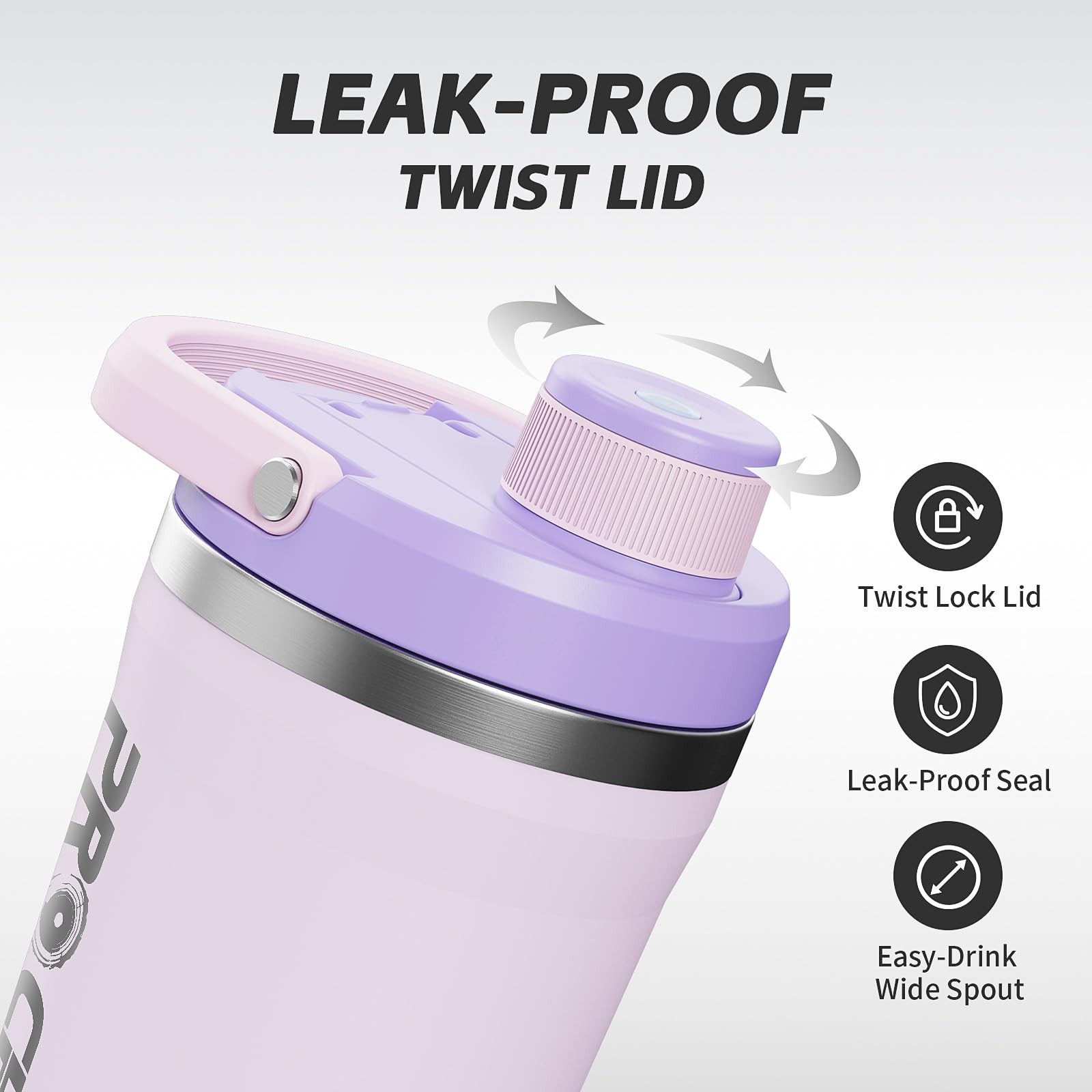 Prochain Insulated Stainless Steel Shaker Bottle Metal Shaker Cup For Protein