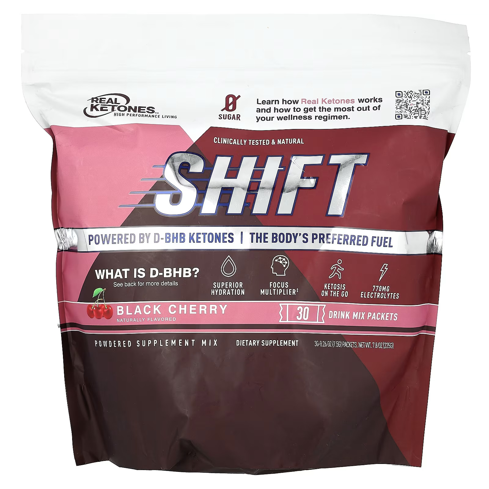 2 x Real Ketones SHIFT Combo Black Cherry + Variety Pack, 60 Days Supply, Exp 28