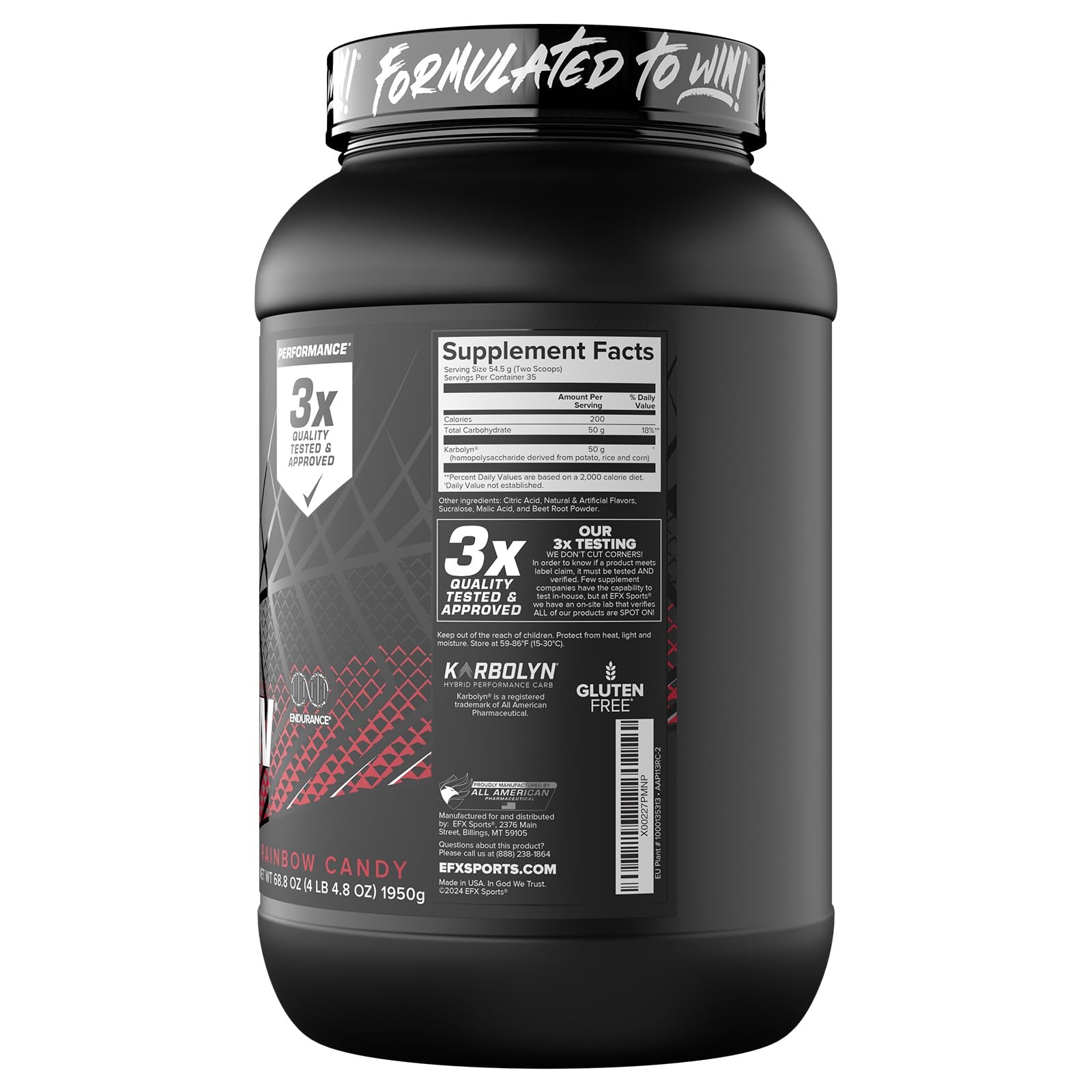EFX Sports Karbolyn Fuel | FastAbsorbing Carbohydrate Powder | Carb Load, Sus…