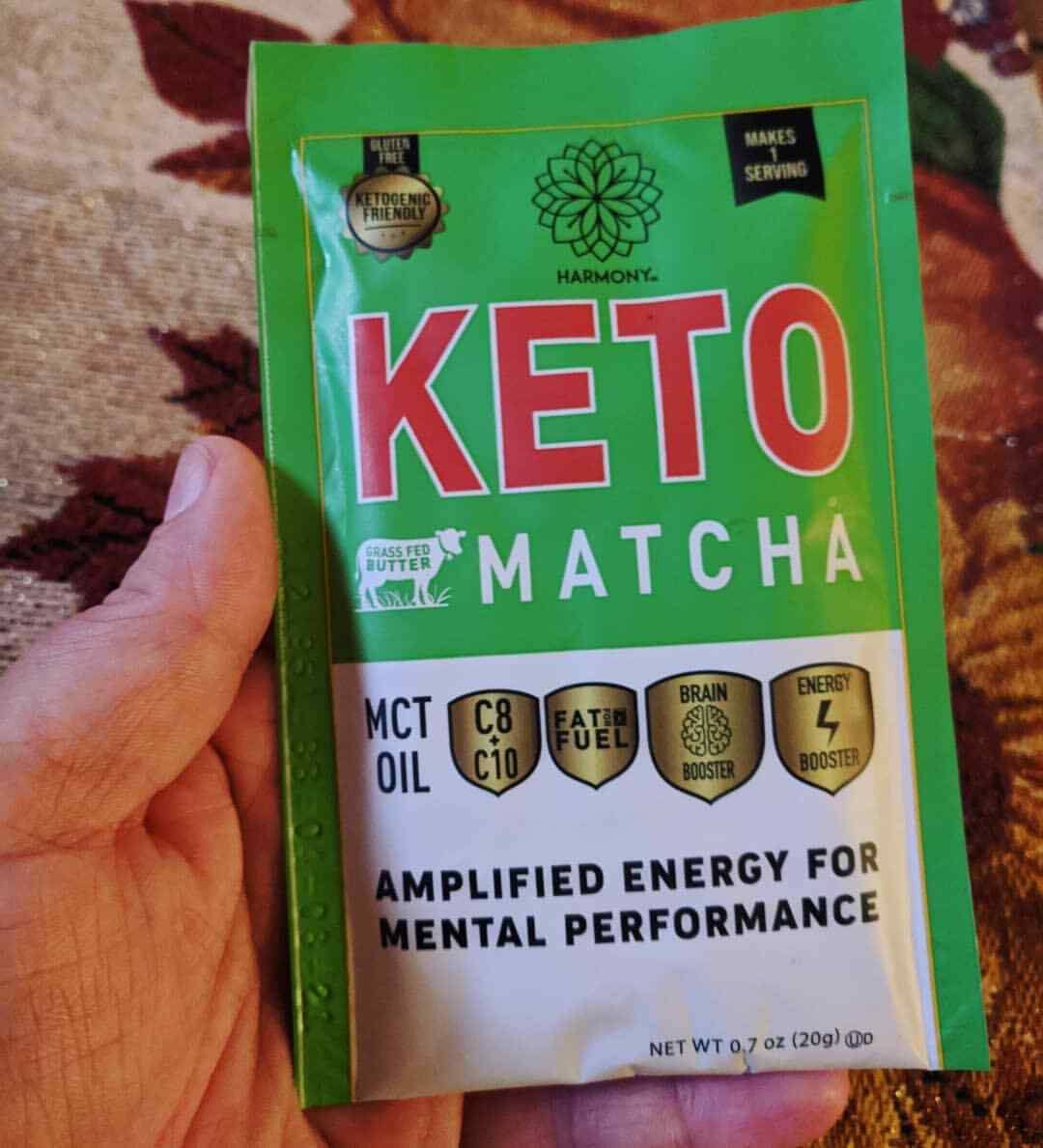 Harmony™Keto Matcha Single Serve To Go Packets 0.7Oz Gluten Free MCT Oil(4 Pack)