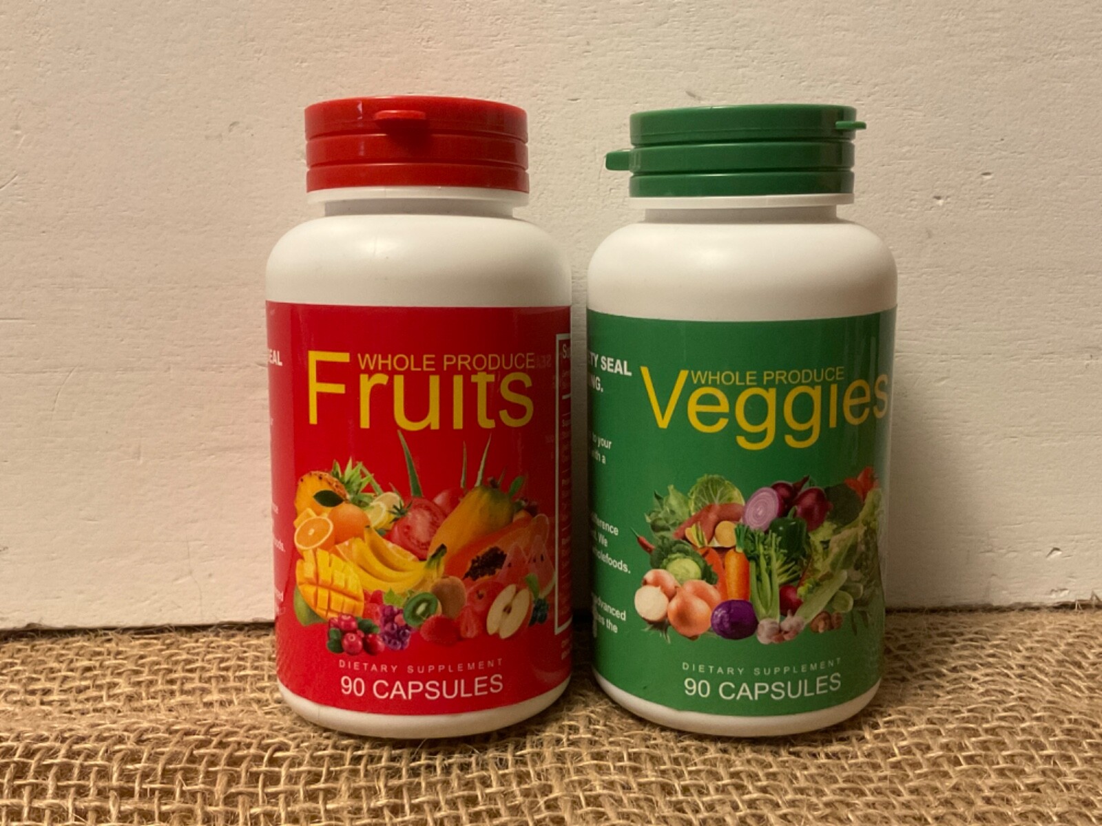 Whole Produce Fruits & Veggies 90 Capsules Each Exp: 7/25