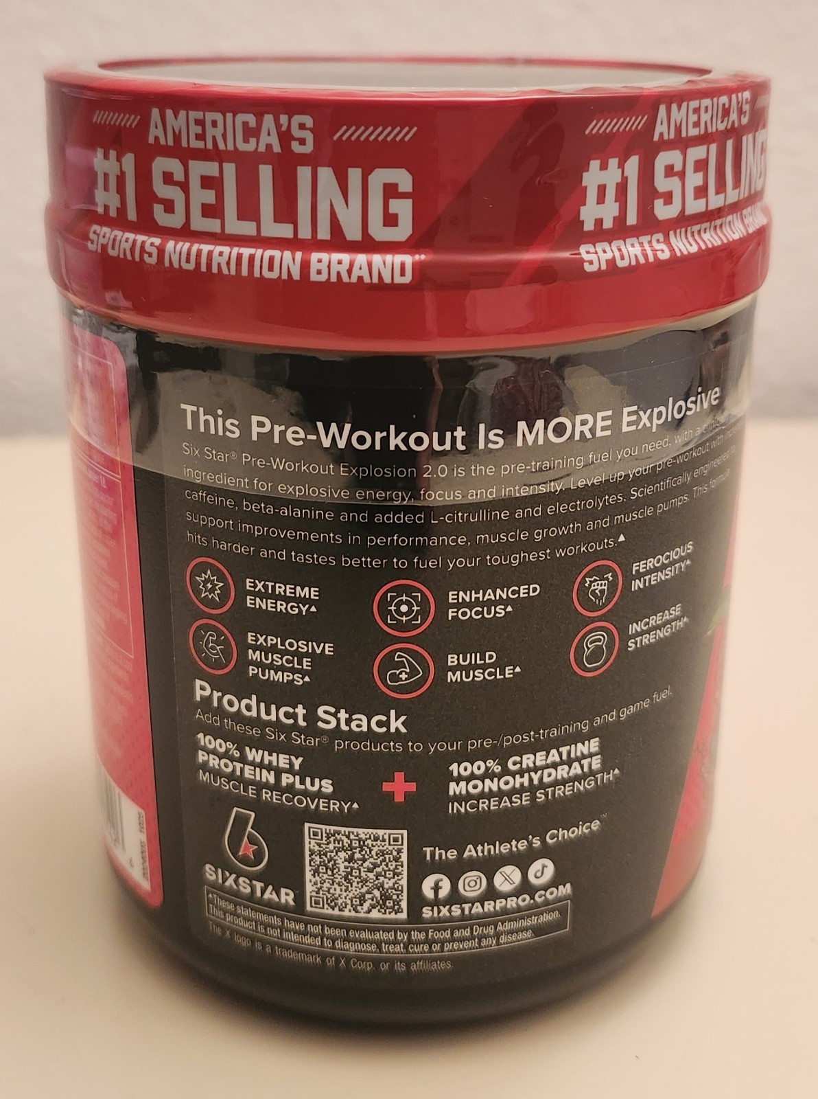 Six Star Pre Workout Explosion 2.0 Fruit Punch Energy 30 Servings Exp. 12/08/27