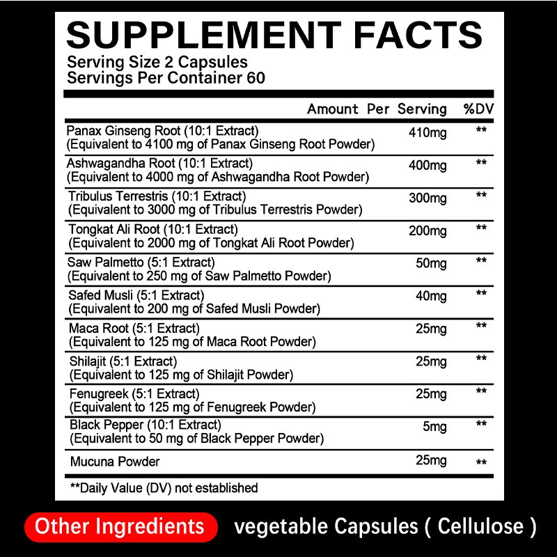 Herbal Testosterone Support Formula: Boosts Vitality &Energy for a Stronger Body