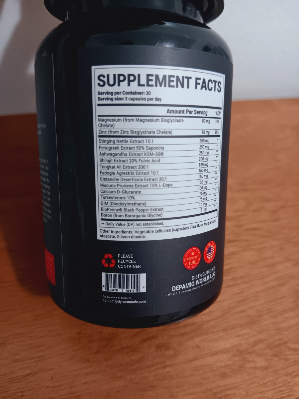 DYNO Muscle Testo Charge Energy Supplement Capsules 90,exp:19/08/2027