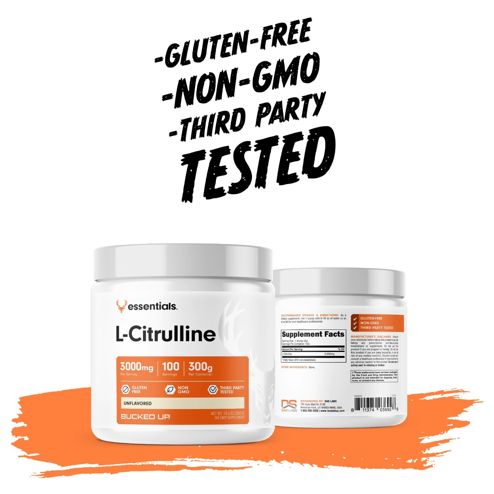 L-Citrulline 3000mg Powder – 100 Servings, Boost Energy & Endurance, Muscle Supp