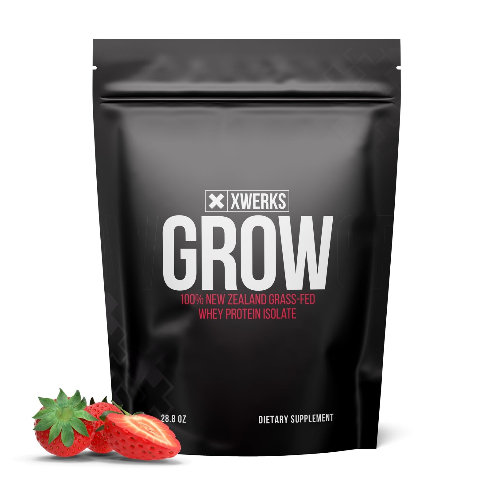 Xwerks Grow 100% New Zealand Grass-Fed Whey Protein Isolate 25g – Strawberry