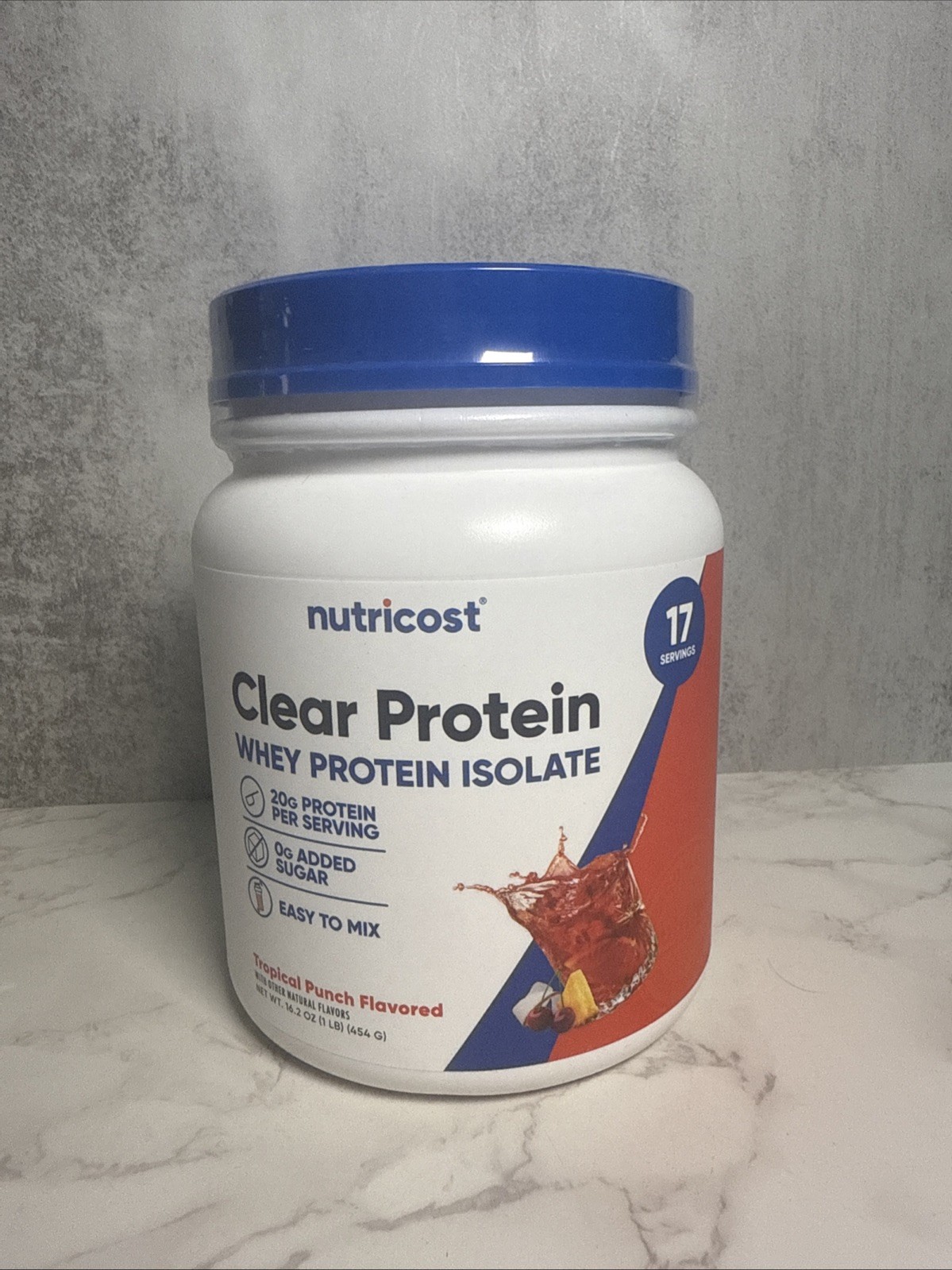 Nutricost Clear Whey Protein Isolate Powder (Tropical Punch) 1 LB – Whey Isolate