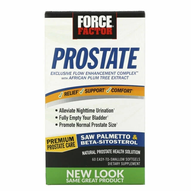 Force Factor Prostate Softgels – Saw Palmetto 60 Count Exp 2028+