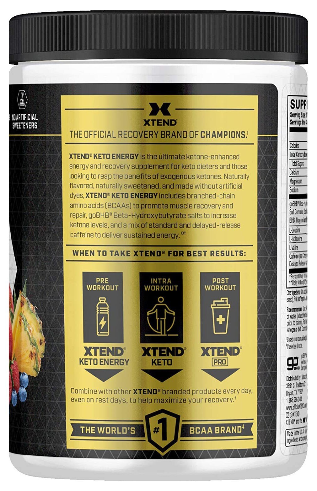 Xtend KETO – BCAA Keto Energy Supplement | goBHB | C4 | CELLUCOR FRUIT PUNCH