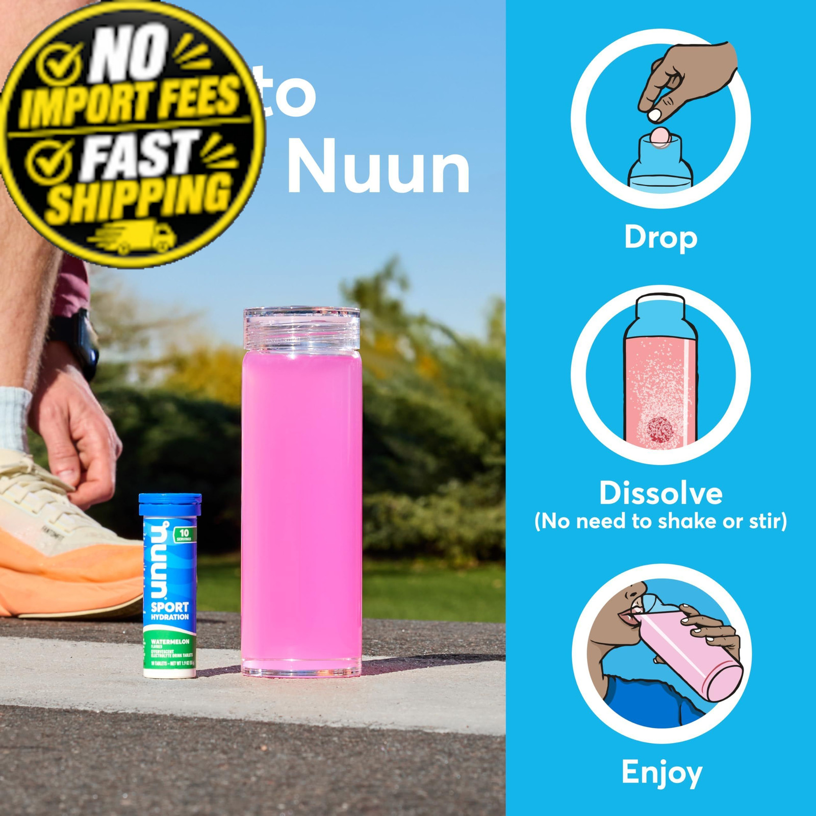 Nuun Sport Electrolyte Tablets, Gluten Free & Vegan, 40 Count (Pack of 1)