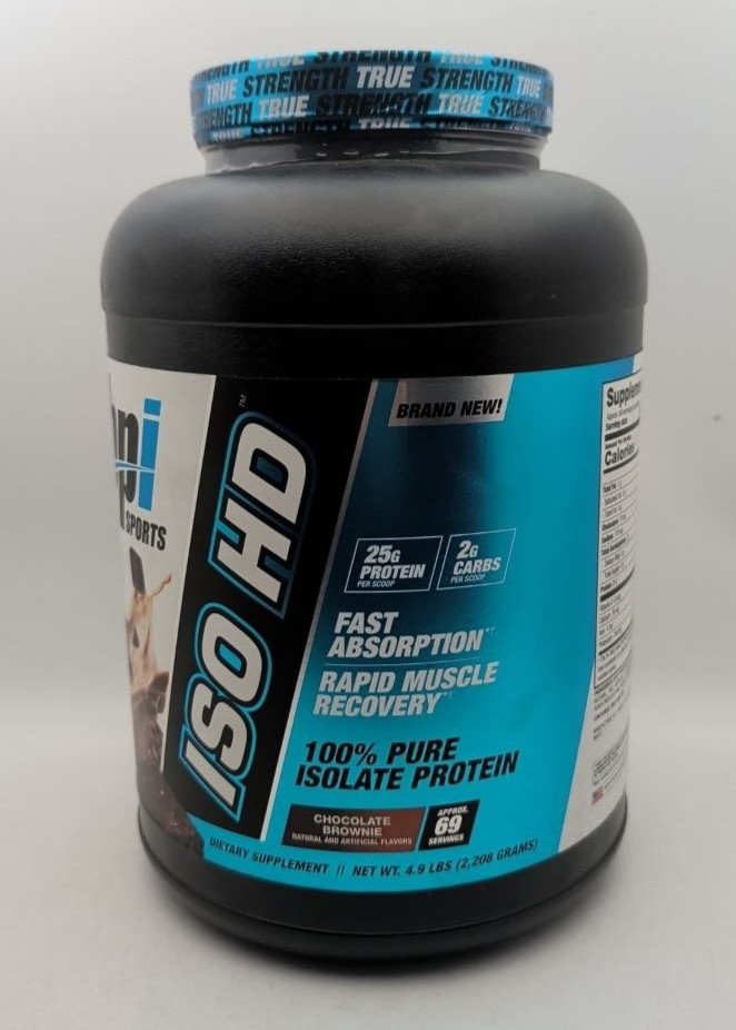 BPI Sports ISO HD Pure Isolate Protein Chocolate Brownie 4.9 Lbs 69 Servings