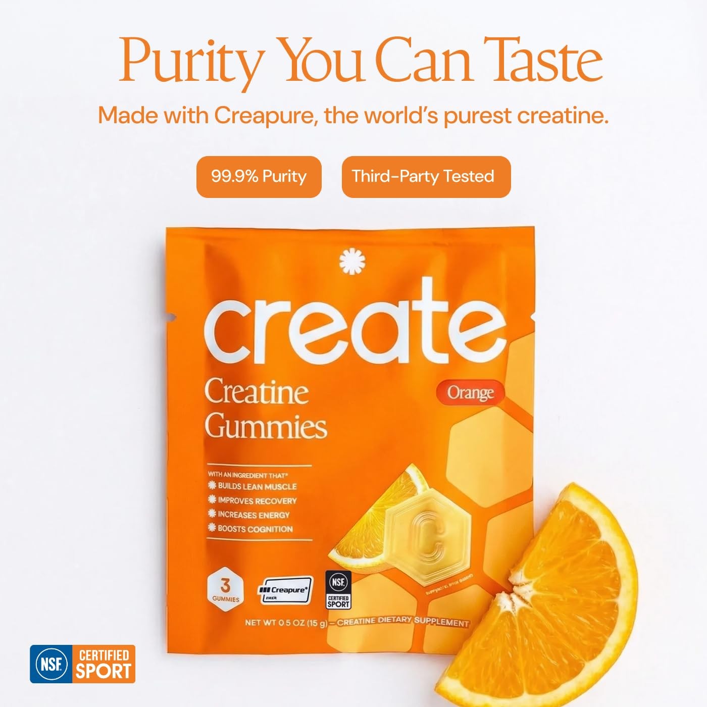 Creatine Gummies for Men & Women – NSF Certified, Made with Creapure Creatine…