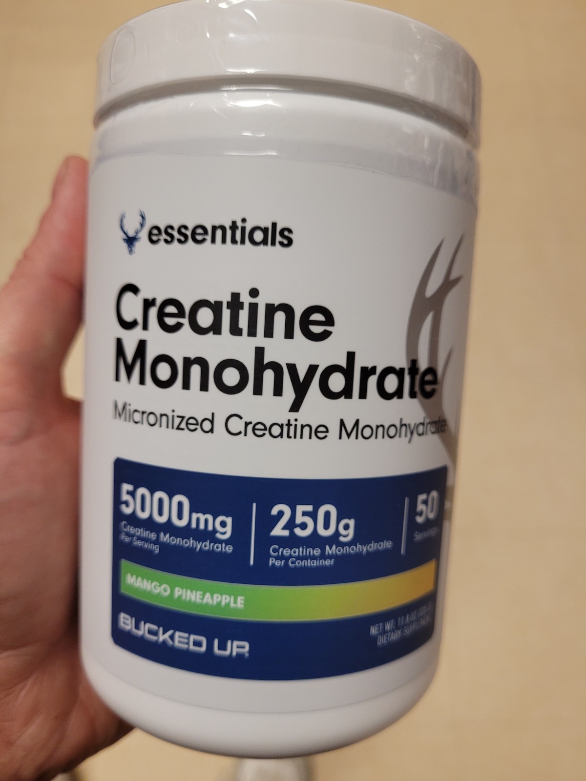 Bucked Up Micronized Creatine Monohydrate Mango Pineapple 50 Servings