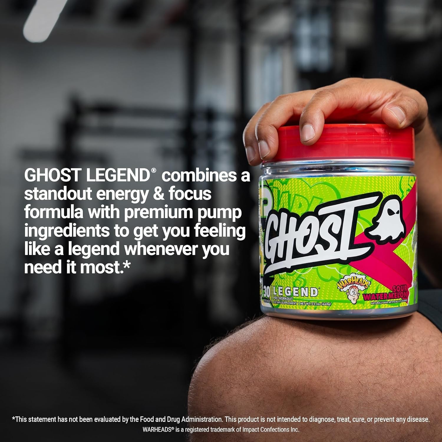 Pre-Workout Powder Sour Watermelon 30 Servings Energy Focus