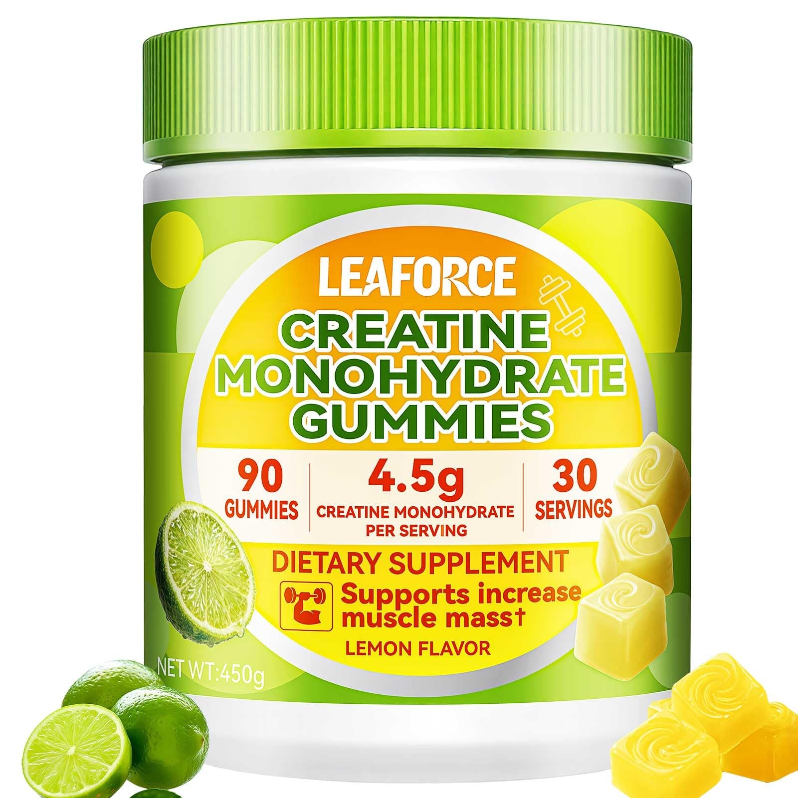 Creatine Monohydrate Gummies for Men & Women, 4.5g Creatine Monohydrate per S…