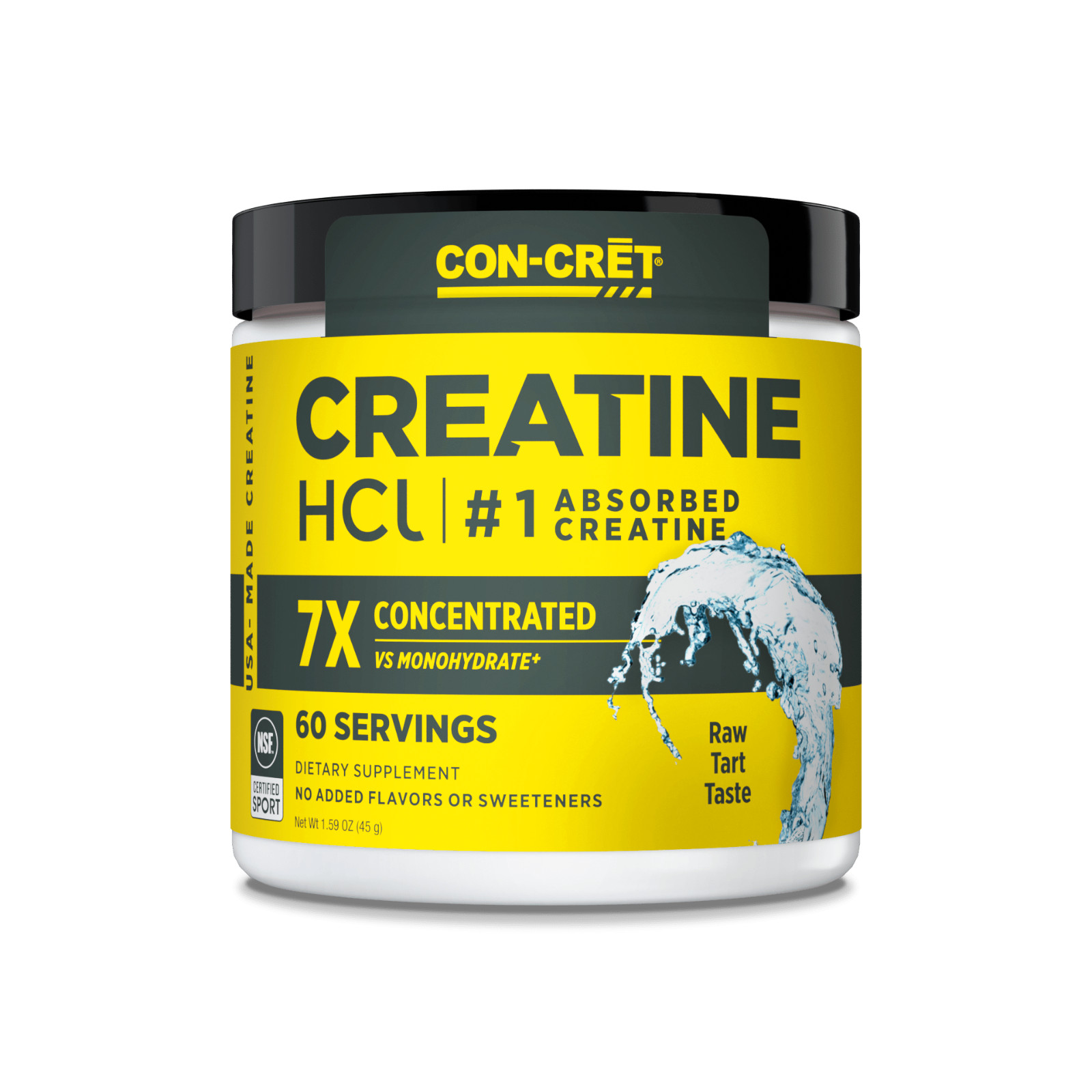 CON-CRET® CREATINE HCL POWDER Concentrated Pure #1 Absorbed 750mg 60 Servings