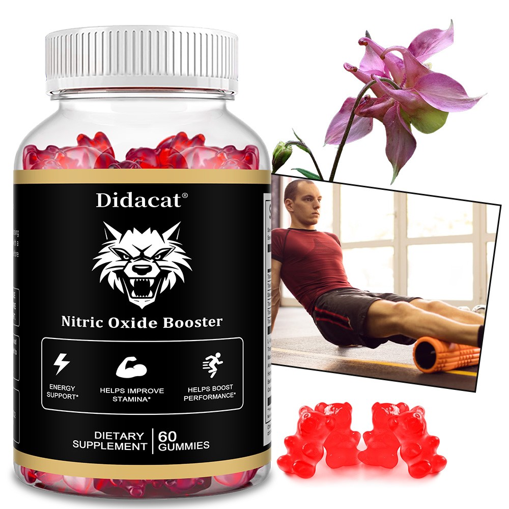 Maca root 100mg,Ashwagandha 100mg 60 gummies | Nitric oxide booster | Strength