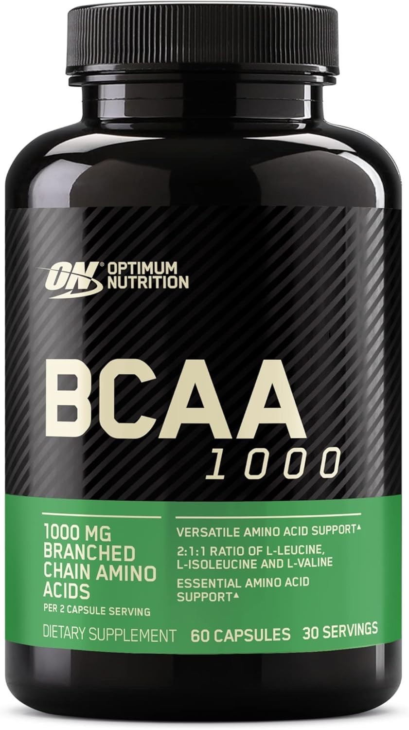 BCAA Essential Amino Acids Capsules, 1000mg, 60 Count – Perfect for Keto Diet