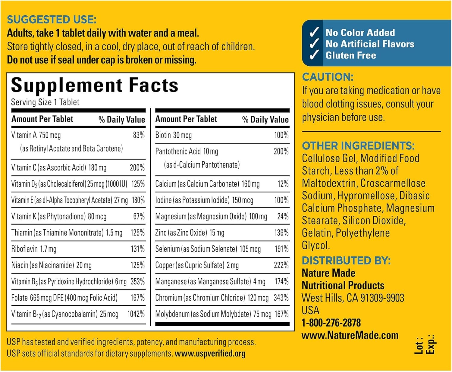 Nature Made Multi for Him 50+, 90 Tablets