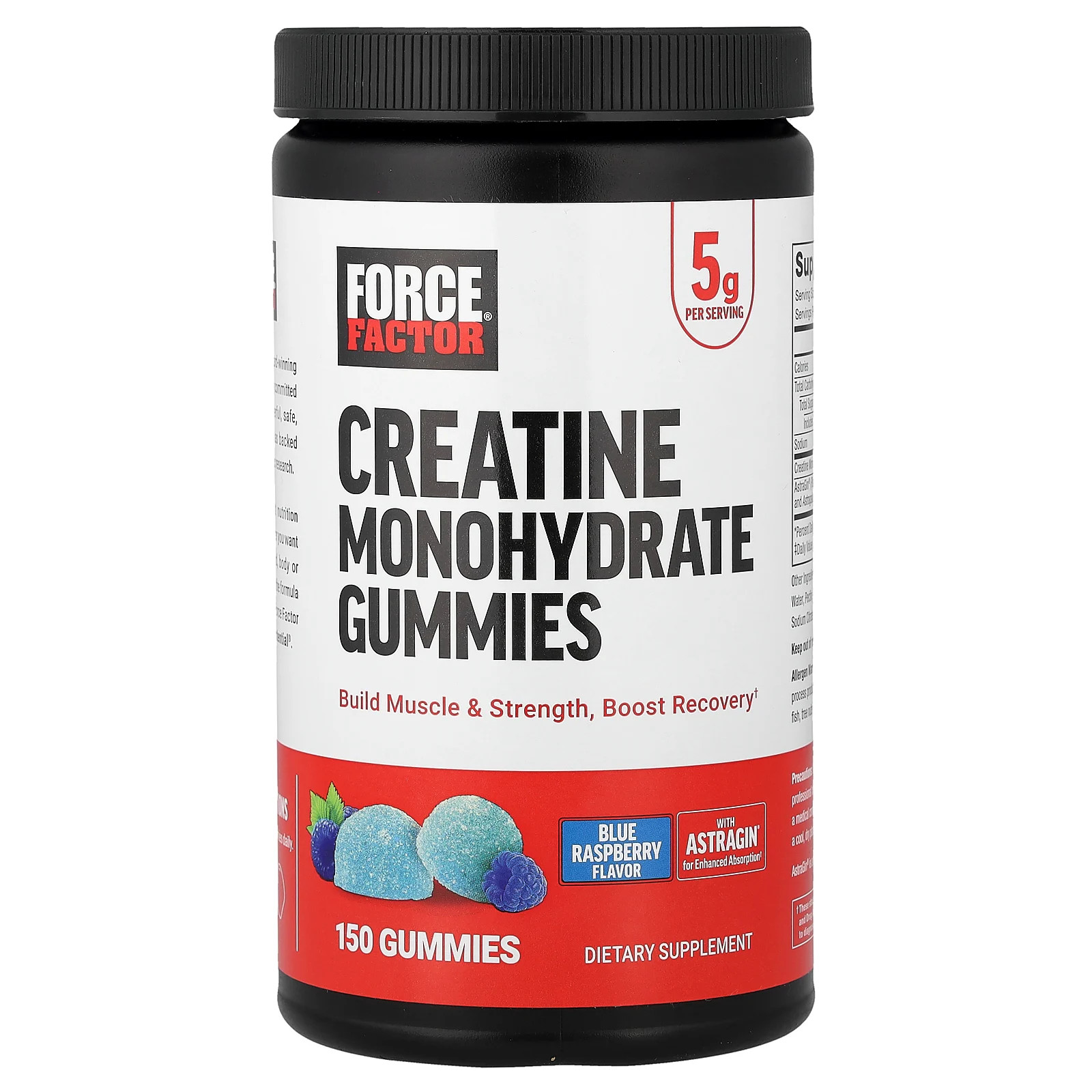Creatine Monohydrate Gummies, Blue Raspberry, 150 Gummies