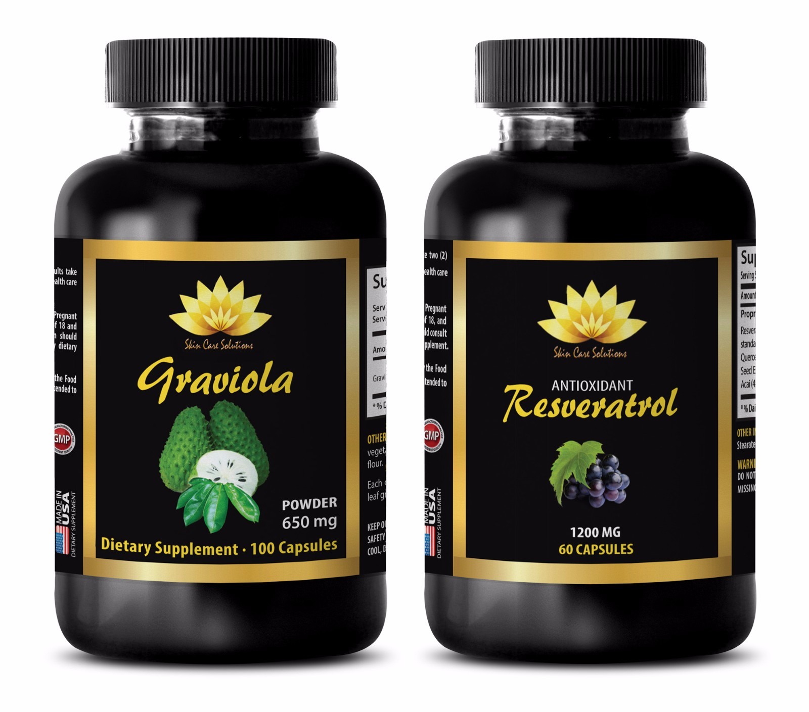 Antioxidant formula – GRAVIOLA – RESVERATROL COMBO – resveratrol anti aging