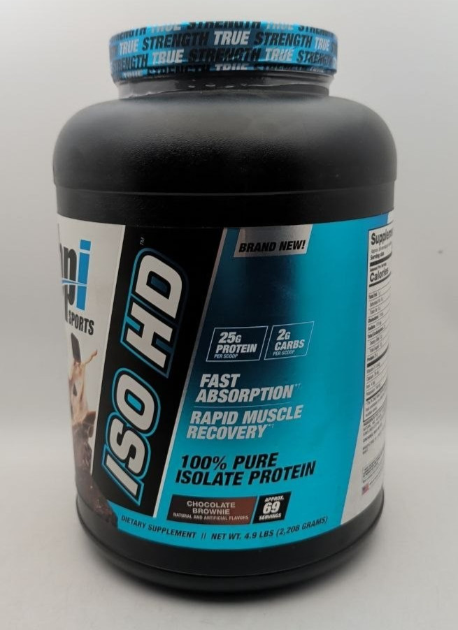 BPI Sports ISO HD Pure Isolate Protein Chocolate Brownie 4.9 Lbs 69 Servings