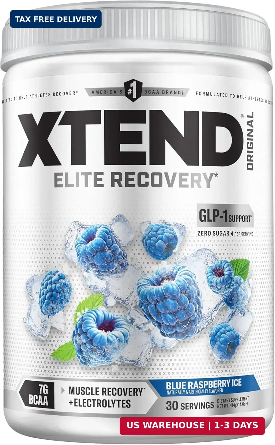 Xtend Original BCAA Powder with Zero Sugar, 7g BCAA, 30 Servings