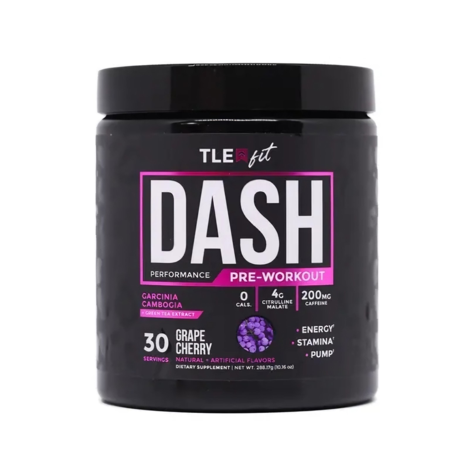 Dash Pre-Workout Fitness Grape Cherry Supplement Performance (30 Servings)