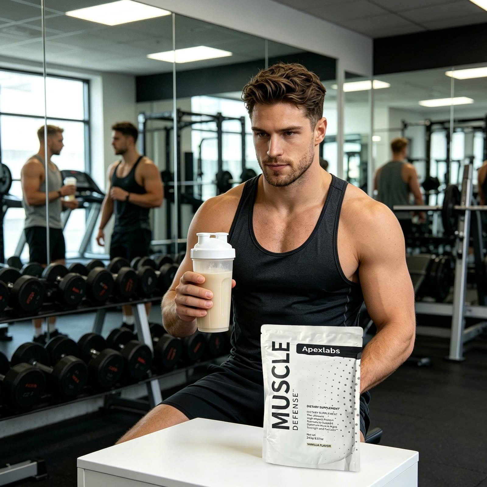 Apex Labs Muscle Defense Dietary Supplement, Vanilla -243g