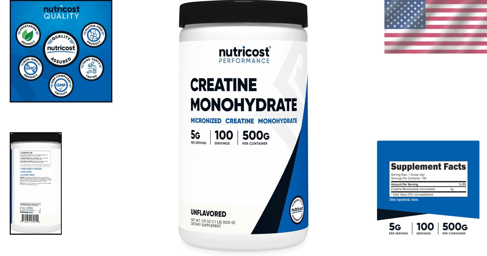 High-Quality Micronized Creatine Monohydrate Powder 500g – 100 Servings!