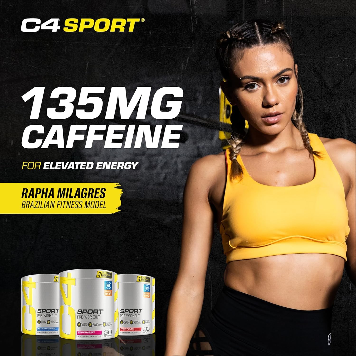 C4 Sport Pre Workout Powder Blue Raspberry – Pre Workout Energy with Creatine +