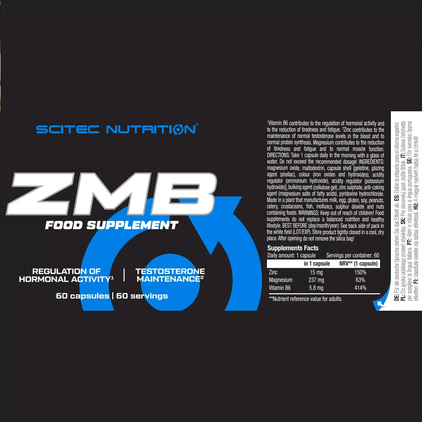 ZMB – Zinc Magnesium Vitamin B6 -Quality ZMA -Testo-Booster -ZMB – Sleeping Aid