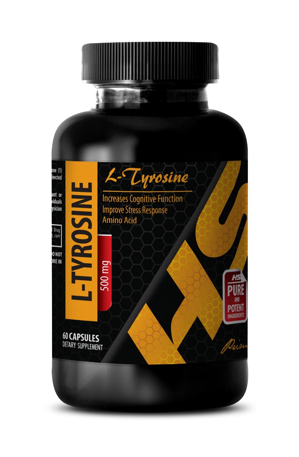 stress relief pills – L-Tyrosine 500mg – anti stress vitamin – 1 Bottle